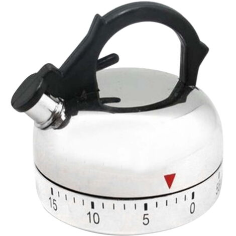 Ce joli minuteur mécanique en acier inoxydable avec compte à rebours est idéal pour la maison et la cuisine. Il est doté d'une alarme puissante et est parfait pour les enfants qui cuisinent, font de l