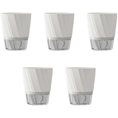 Ce lot de 5 pots à arrosage automatique convient aussi bien à l'intérieur qu'à l'extérieur. Fabriqués en matériau transparent, ils sont parfaits pour cultiver des herbes aromatiques, des orchidées et