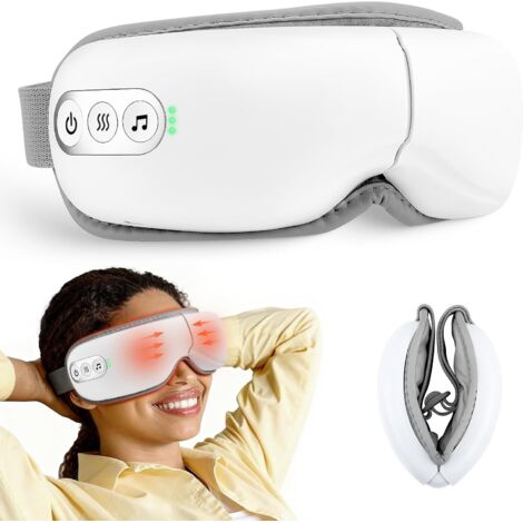 Ce masque de sommeil électrique 4 en 1 est doté de fonctions de chauffage, de massage et de taille ajustable  il peut également masser le contour des yeux.