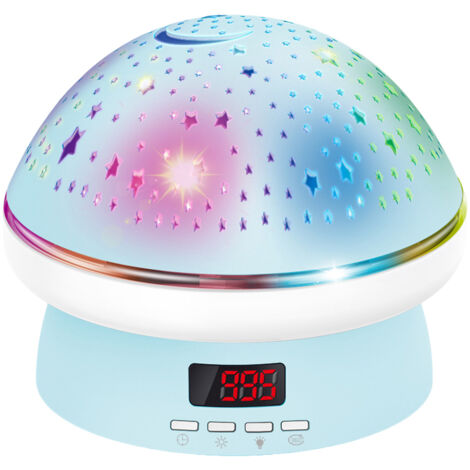 Ce projecteur d'étoiles à minuterie avec télécommande est doté d'une lampe de projection rotative et peut également être utilisé comme lampe de chevet, ce qui le rend adapté aux enfants, garçons et fi