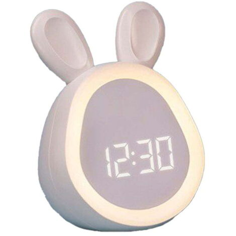 Ce réveil avec veilleuse et son adorable motif de lapin est un cadeau idéal pour les filles, les tout-petits et les garçons. Il convient également aux chambres d'enfants et d'adolescents.