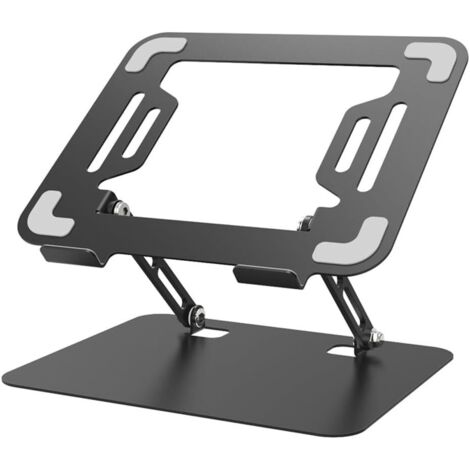 Ce support pliable pour ordinateur portable peut être posé à plat sur une table pour améliorer la dissipation de la chaleur.