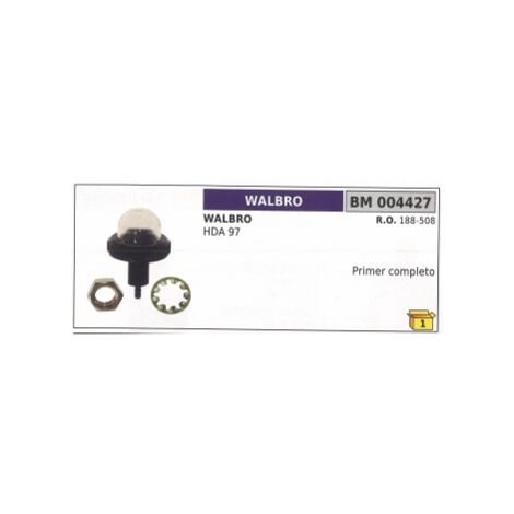 Cebador de mezcla de gasolina WALBRO HDA97 desbrozadora de carburador 188-508