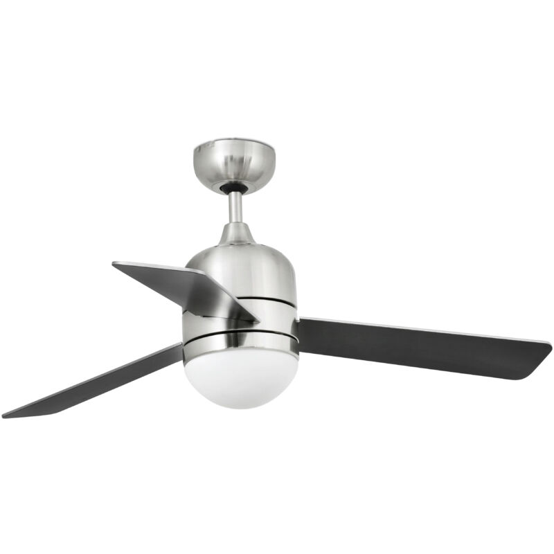 Ceiling Fan Cebu Nickel with Light and Remote