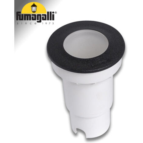 Ceci 1xgu10 6w pulsante cct (2 colori) faretto da incasso a terra per esterno ip67 h.12,7xd.9,2cm nero