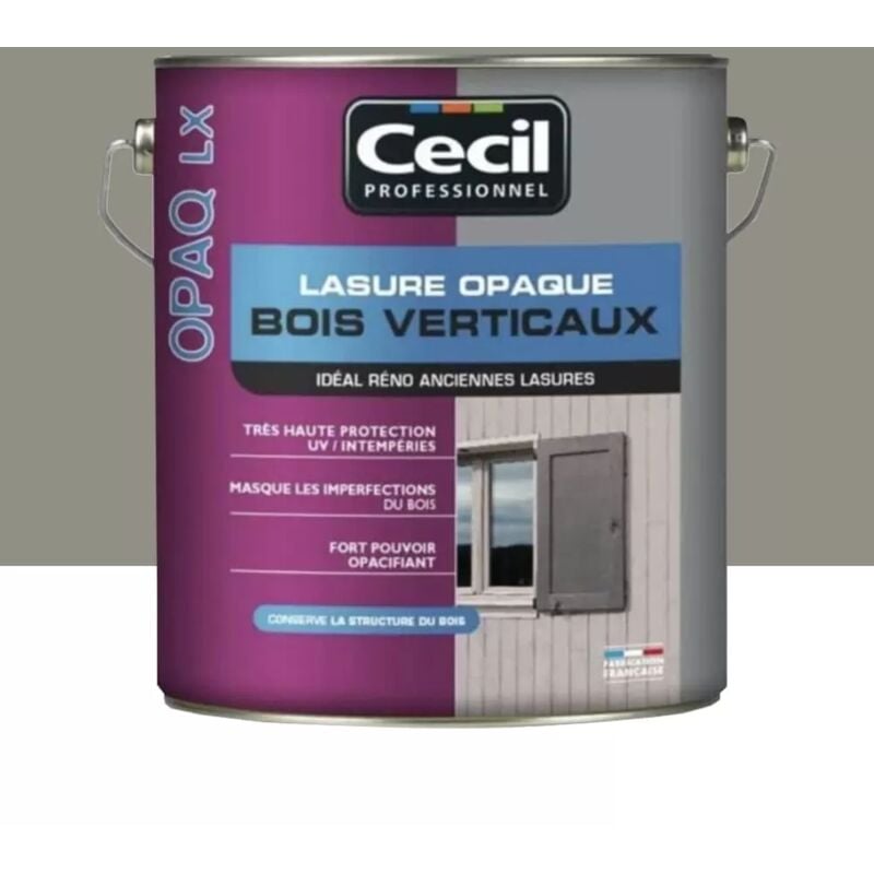 Cecil - Lasure opaque Cécil opaq lx Titane 5 l