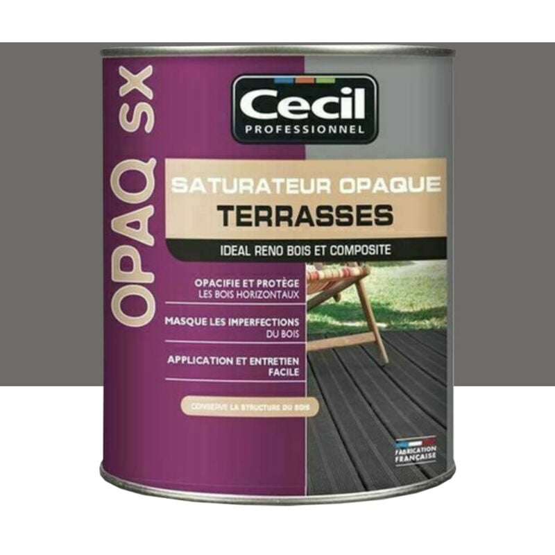 Saturateur Terrasses Cécil opaq sx Bois grisé 1 l
