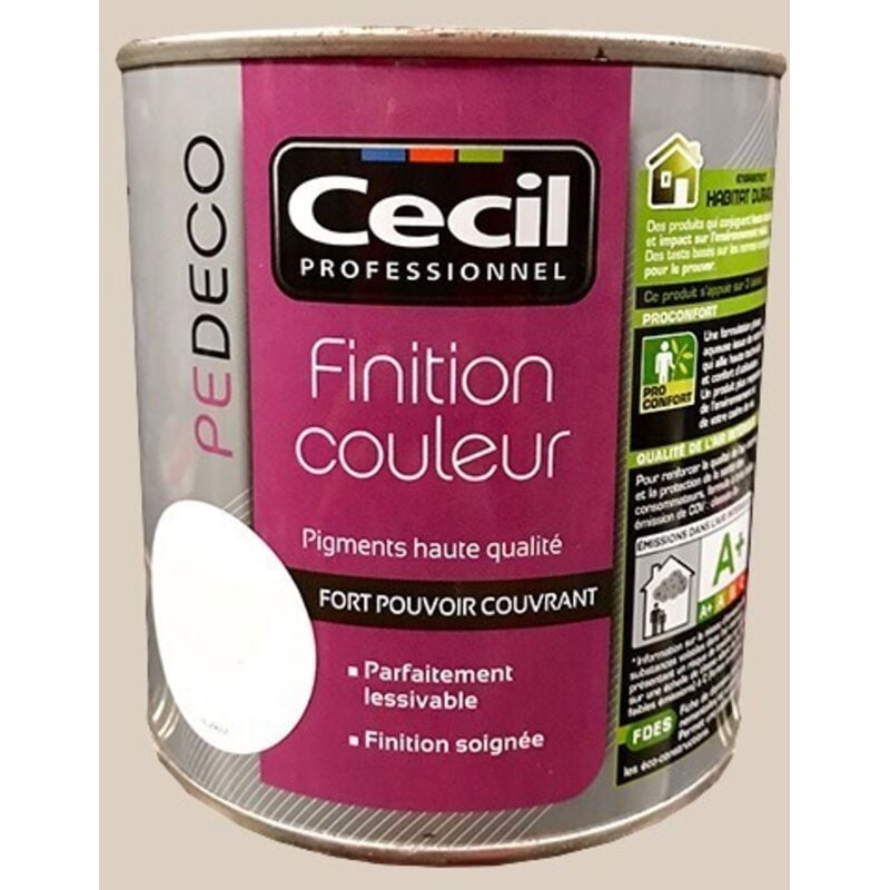 Pe deco Finition Couleur Beige calcaire Satin 0,5 l - Cecil