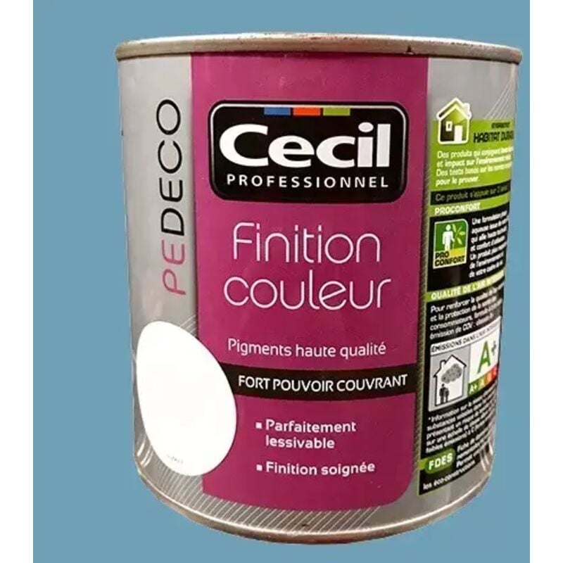 CECIL PE DECO Finition Couleur Bleu givré Satin 0,5 L