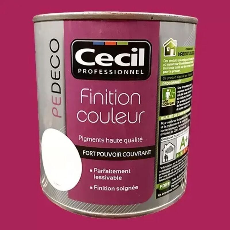 Pe deco Finition Couleur Framboise Satin 0,5 l - Cecil