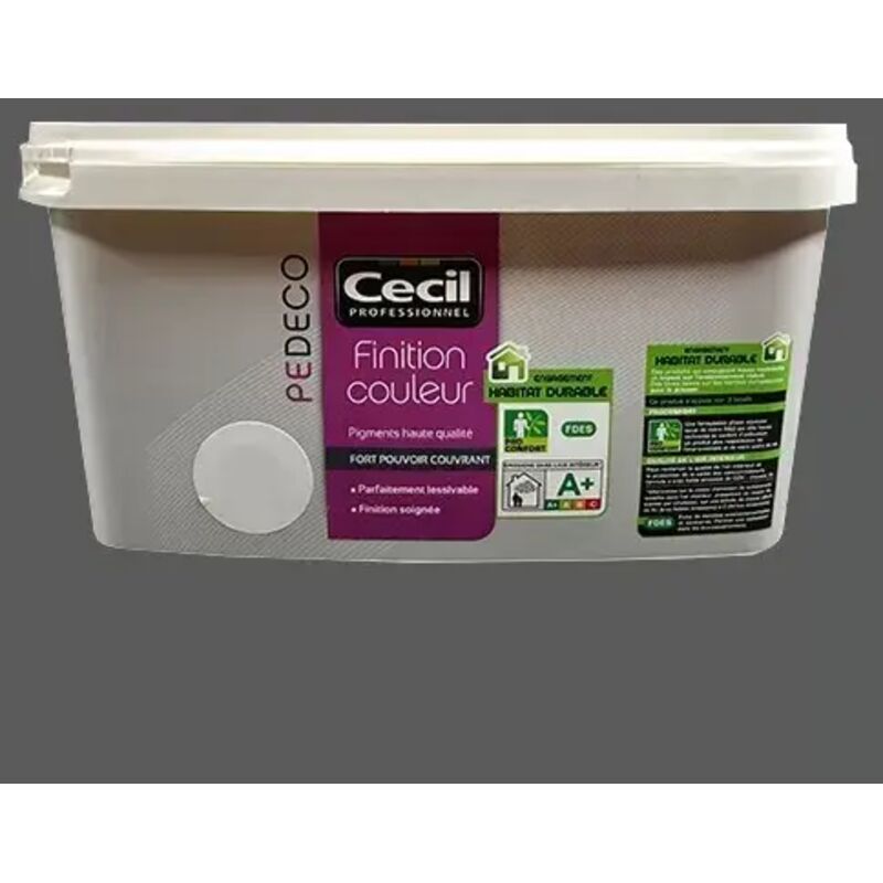 Pe deco Finition Couleur Gris ardoise Satin 2,5 l - Cecil