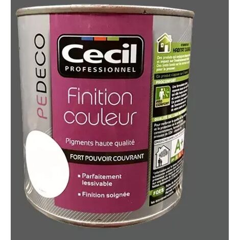 CECIL PE DECO Finition Couleur Gris ardoise Satin 0,5 L
