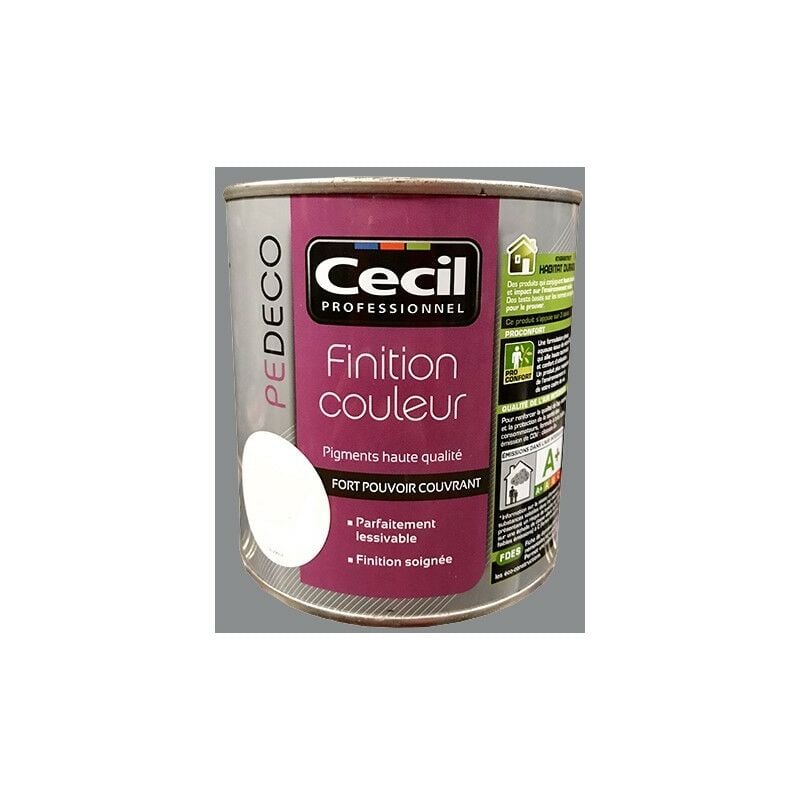 Pe deco Finition Couleur Gris béton Satin 0,5 l - Cecil