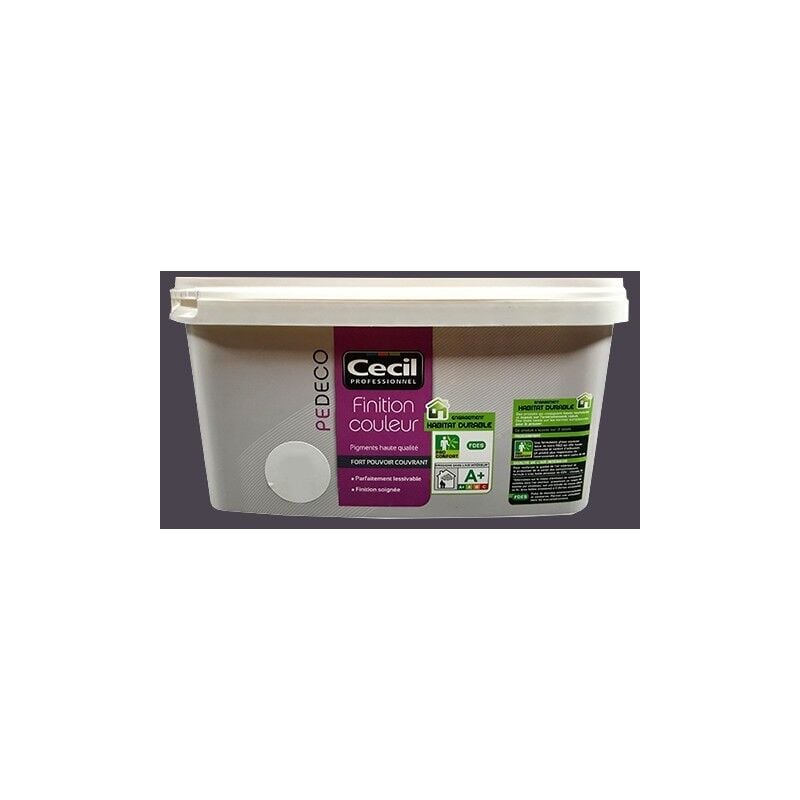 Pe deco Finition Couleur Gris Fusain Mat 2,5 l - Cecil
