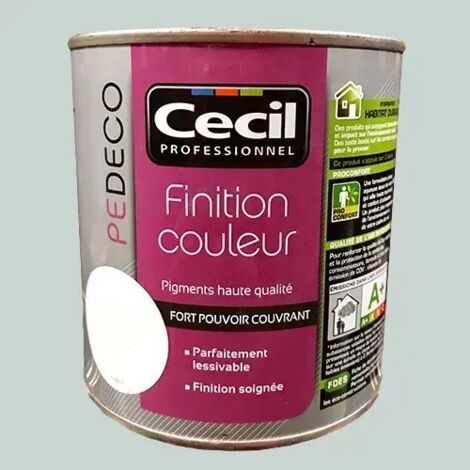 CECIL PE DECO Finition Couleur Gris platine Satin 0,5 L