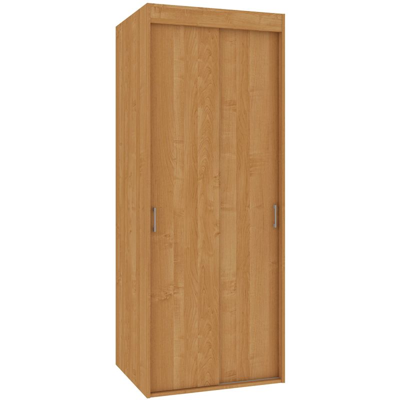 CECILA - Armoire portes coulissantes style moderne chambre/entrée - 180x70x60 cm - Meuble de rangement Espace penderie - Dressing - Aulne