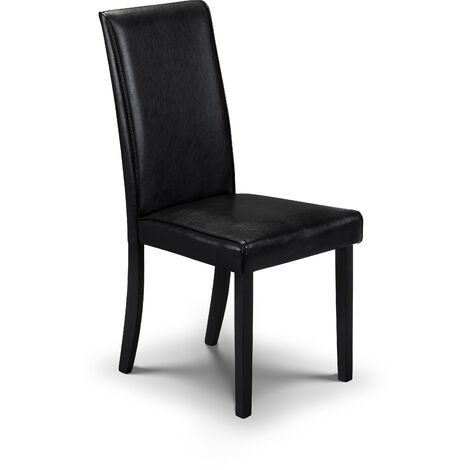 main image of "Cecilia Black Faux Leather Dining Chairs - Set Of 2"