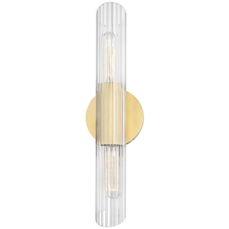 Cecily Petite applique murale à 2 lumières en laiton, verre