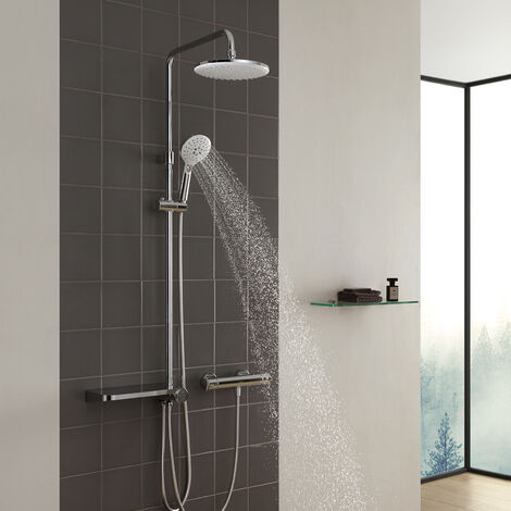Bad Duschset Regendusche Duscharmatur Duschsystem Handbrause ohne Wasserhahn DHL 