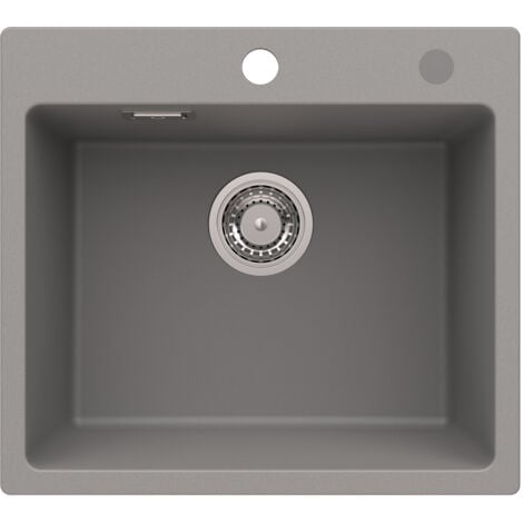 CECIPA Fregadero de granito fregadero de cocina gris fregadero de granito 50x45cm