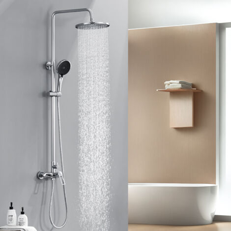 Cecipa MAX Colonna doccia meccanica, set doccia regolabile in altezza - doccetta a 3 funzioni - cromo