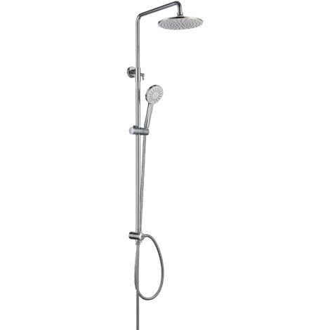 CECIPA MAX Système de Douche Chrome Colonne de Douche Cascade avec Douchette 3 Fonctions Ensemble de Douche en acier inoxydable (sans Robinetterie)