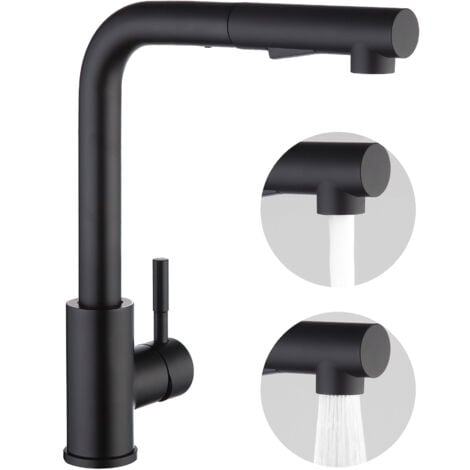 Cecipa Mitigeur de cuisine avec douchette extractible, Monocommande, Rotation à 360°, 2 modes de pulvérisat Robinet d'évier cuisine