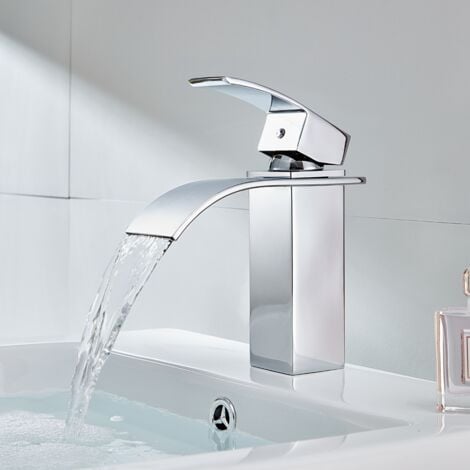 CECIPA Rubinetto Bagno Cascata Miscelatore Lavabo Bagno Rubinetto Lavabo Rubinetto, Acqua Calda e Fredda e Valvola in Ceramica