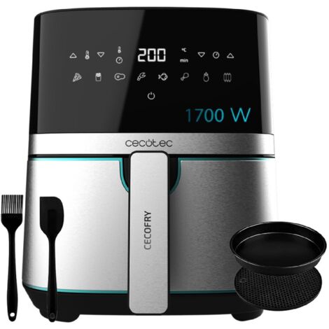 Cecotec 03317 Einzel-Friteuse 5,5 l Eigenständig 1700 W Heißluft-Friteuse Schwarz Edelstahl