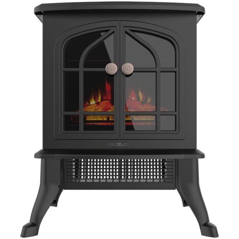 Cecotec 08268, Camino Elettrico da Terra, 2000 W, Nero, 45.9 x 25.7 x 42 cm