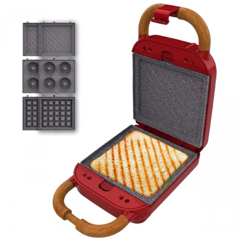 Cecotec - Appareil à Sandwich Rock'nToast Retro One Red