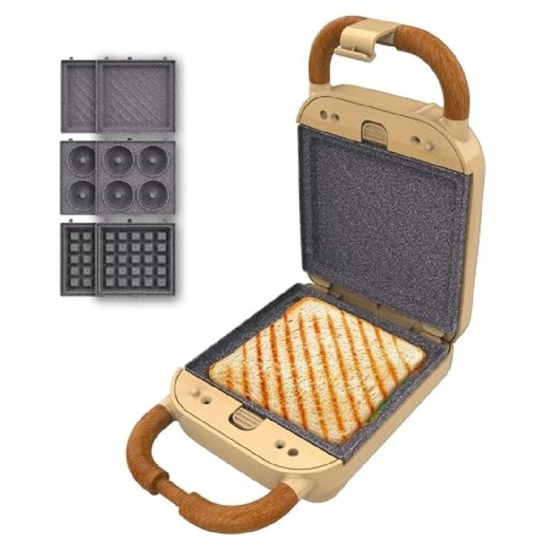Cecotec - Appareil à Sandwich Rock'nToast Retro One Yellow