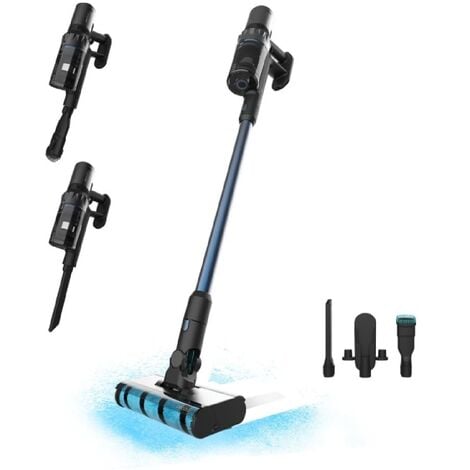 Cecotec Aspirador Escoba sin Cable Conga Rockstar 5500 Hurricane Twice. 3 en 1, Ciclón Paralelo, 630 W, 30 kPa y 180 AW, Autonomía Máxima 90 mins, Tubo Rígido, Doble Rodillo, Accesorio Muebles