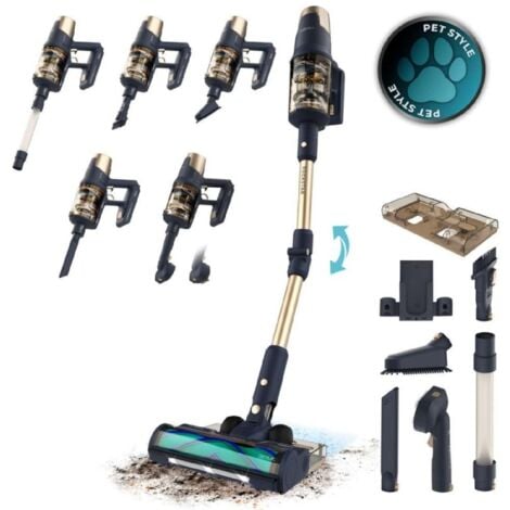 Cecotec Aspiradora Escoba sin Cable Conga Rockstar RX70 AquaPet Flex. 300AW, 780W, Motor Alto Rendimiento, Cepillo Hairless XL