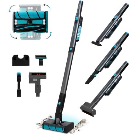 Cecotec Aspirapolvere Scopa Elettrica Senza Fili Scoba 2100 Twice Max, 210 W e 20 Kpa, Motore Brusless Digitale, Autonomia 45 Min, Testa Motorizzata Omnidirezionale con Doppia Spazzola, 3 Accessori