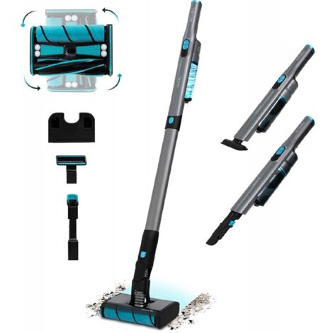 Cecotec Aspirateur Vertical sans Fil Ultraléger Scoba 2100 Twice. 210 W et 20 kPa, Digital Brushless, Autonomie 45 Min, Tête Motorisée Omnidirectionnelle avec Double Brosse, 2 Accessoires.