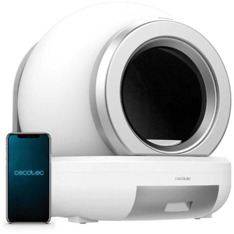 Cecotec – Bac à litière compact avec nettoyage automatique – Capacité 65 litres – Application mobile – Filtre à charbon pour odeurs