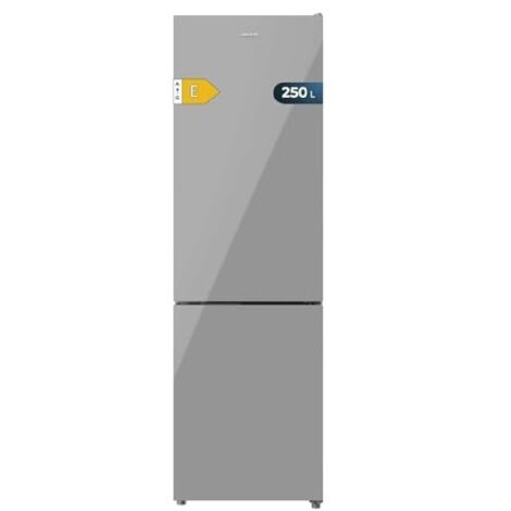 Cecotec Bolero CoolMarket Combi Fridge Combi 250 Grey Glass E. Classe énergétique E Combi Fridge Combi Grey Glass 180X55Cm, 250L, No Frost, Multi Air Flow, Fast Cooling System