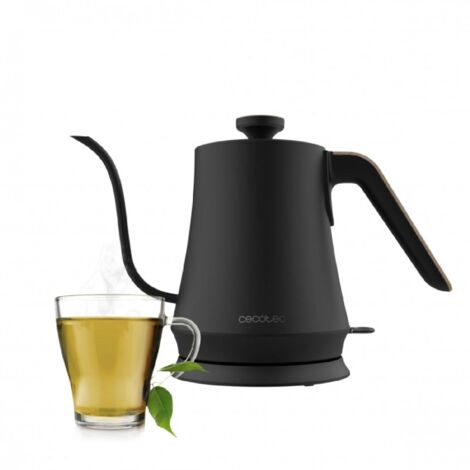 Cecotec Bouilloire de Eau, Capacité 1 L, Thermosense 500 Swan, 1200W, Chauffage rapide, Filtre anti-calcaire, Sans de BPA et Autres Toxiques, Base avec Swivel de 360°, Design avec de Forme de Cygne