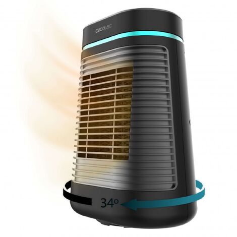 Cecotec Calefactor Cerámico de Mesa Negro 1500W