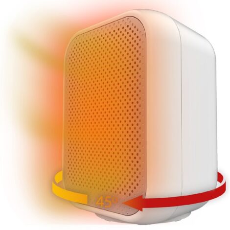 Cecotec Calefactor cerámico de sobremesa ReadyWarm 1500 Max Ceramic Rotate White