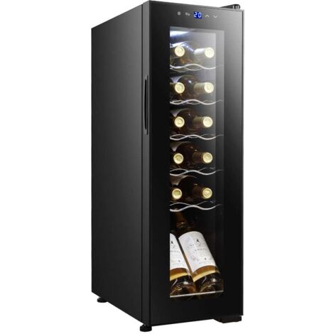 Cecotec Cantina di Vino a Compressione Nera 12 Bottiglie