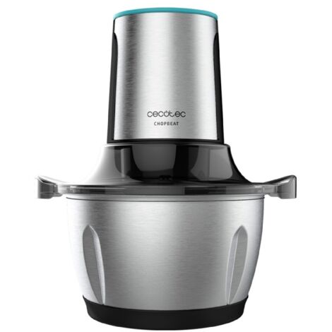 Cecotec ChopBeat 1500 TitanBlack Steel Tritacarne e verdure elettrico de. 600 W, 4 lame de Titanium Black, ciotola de Stainless Steel de 1,5 L e 2 velocità