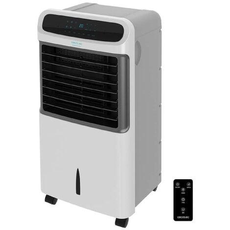 Cecotec Climatizador Evaporativo Portátil Frío EnergySilence PureTech 5500. 80 W,3 en 1: Frío, Ionizador y Ventilador, 12 L, 3 Velocidades, Mando a distancia, Pantalla LCD, Caudal de aire 500 m3/h