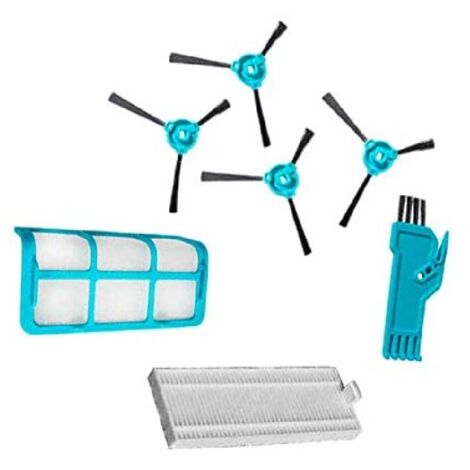 Cecotec Consumibles para Congas Serie 950. Pack de Consumibles que incluye 4 Cepillos laterales y Filtros