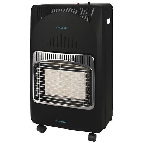 Cecotec Estufa de Gas Butano Ready Warm 4000 Slim Fold. 4200 W, Plegable, Cerámica, 3 Modos, Bombonas de 15 kg, Triple sistema de seguridad, Ruedas multidireccionales, 30 m2 (Estufa)