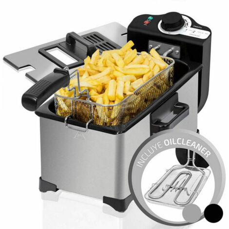 Cecotec Freidora CleanFry 3L. 3L temperatura hasta 190