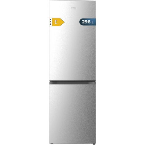 Cecotec Frigorífico Combi 296L Función DeFrost Bolero CoolMarket Combi 296 DF Inox. Altura 185cm y 60cm Ancho, Bajo Consumo