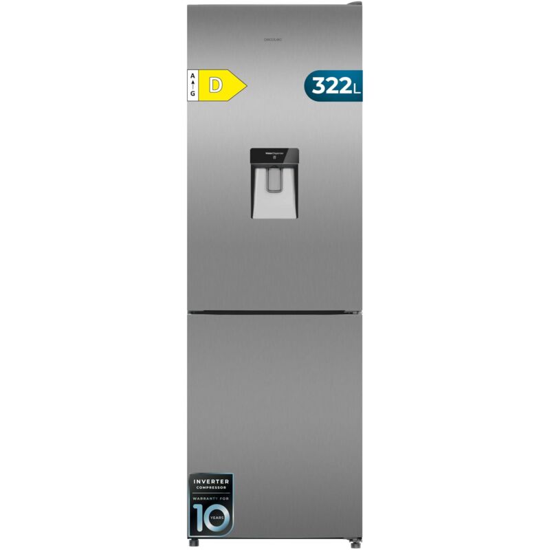 Combi con capacidad 322 l. multi airflow. total no frost. dispensador de agua. humidity/crisper box, led interior, puerta reversible, alarma de