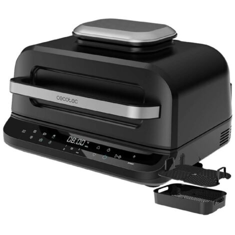 Cecotec Friteuse à Air Sans Huile De 5,5 L Air Fryer Cecofry Full Inoxblack 5500 Pro Avec Accessoires 1700 W Dietetique Et Digitale Tactile Finitions En Acier Inox 8 Modes Pack Daccessoires Avi